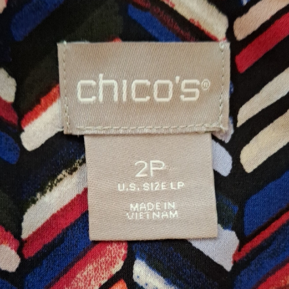 Chico's Vibrant Chevron Pattern Blouse - image 2